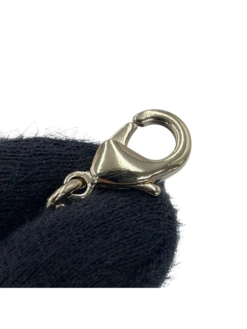 Chanel Necklace CC Logo Heart Choker Metal Rhinestone